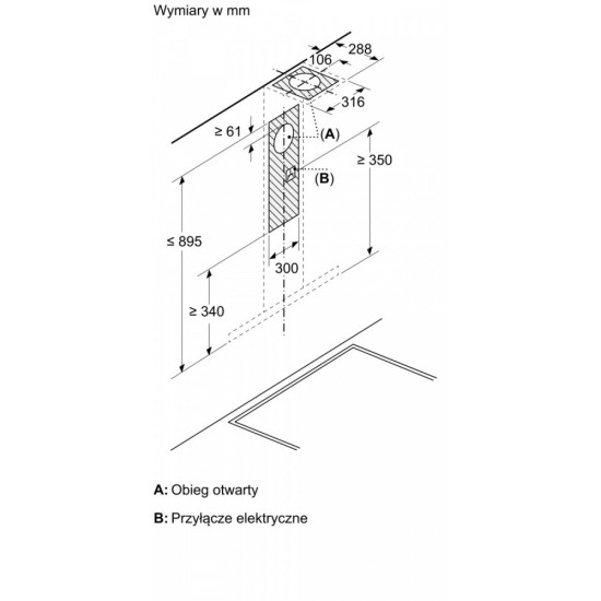 Okap DWB63BC60 Serie2 60 czarny