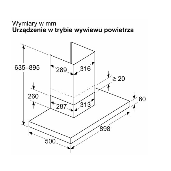 Okap DWB93BC30 Serie 2 90 Metal look