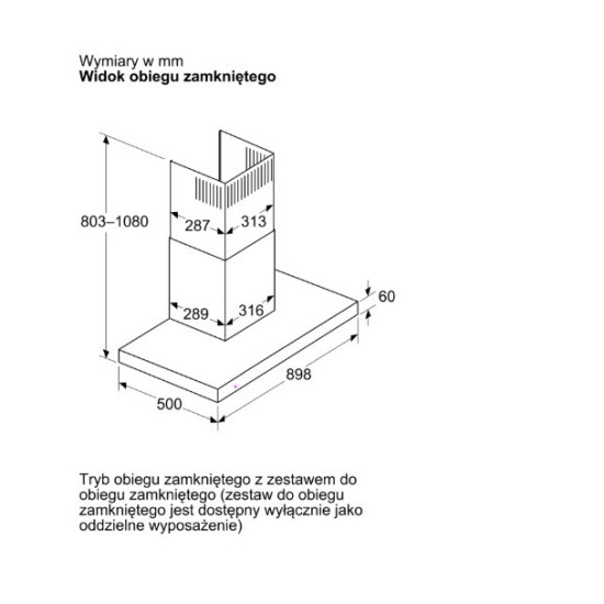 Okap DWB93BC30 Serie 2 90 Metal look