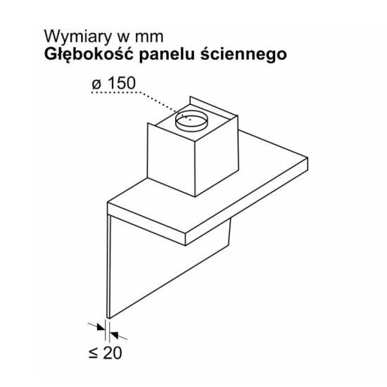 Okap DWB93BC30 Serie 2 90 Metal look