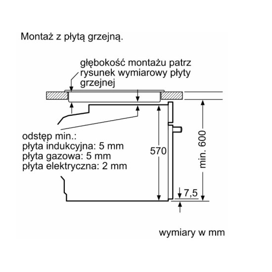 Piekarnik parowy HRG312BB4 czarny