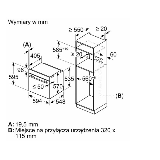 Piekarnik parowy HRG312BB4 czarny