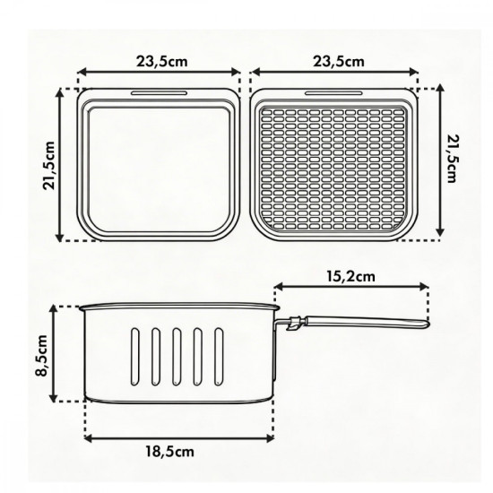 Frytkownica beztłuszczowa Air Fryer GB950 1800 W, 10L