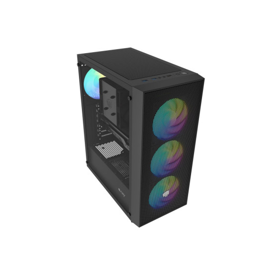 Obudowa Shobo SH8F ARGB Midi tower z oknem czarna 