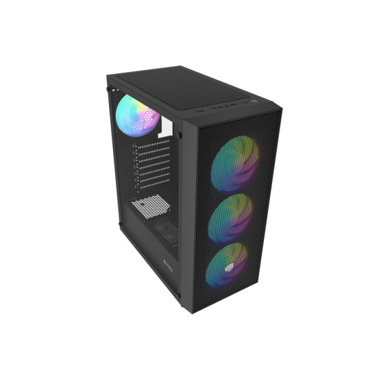 Obudowa Shobo SH8F ARGB Midi tower z oknem czarna 