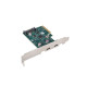 Karta sieciowa PCI EXPRESS X1 -> 2X USB-C 3.2 GEN 2X1 led low profile