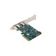 Karta sieciowa PCI EXPRESS X1 -> 2X USB-C 3.2 GEN 2X1 led low profile