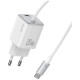 Ładowarka sieciowa JC Series CC261 20W GaN Fast Charger wbudowanykabel USB-C biały 