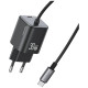 Ładowarka sieciowa JC Series CC264 30W GaN Fast Charger wbudowanykabel USB-C czarna 