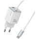 Ładowarka sieciowa JC Series CC264 30W GaN Fast Charge wbudowany kabel USB-C biała 