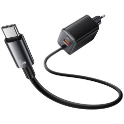 Ładowarka sieciowa JC Series CC266 65W GaN Fast Charger wbudowanykabel USB-C czarny 