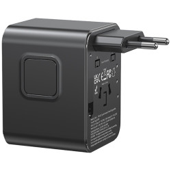 Ładowarka travel adapter 17W CC308 USB-C + USB-A 4w1 US/AU/EU/UK czarna 
