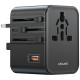 Ładowarka Travel Adapter 25W US/AU/EU/UK 2xUSB-C czarny 4w1 