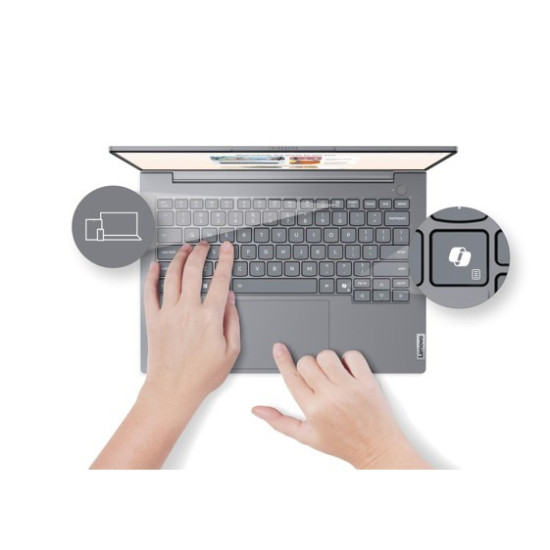 Laptop ThinkBook 14 G8 21SJ00V6PB W11Pro Ultra 5 225U/16GB/512GB/INT/14.0 WUXGA/Luna Grey/3YR OS + CO2 Offset 