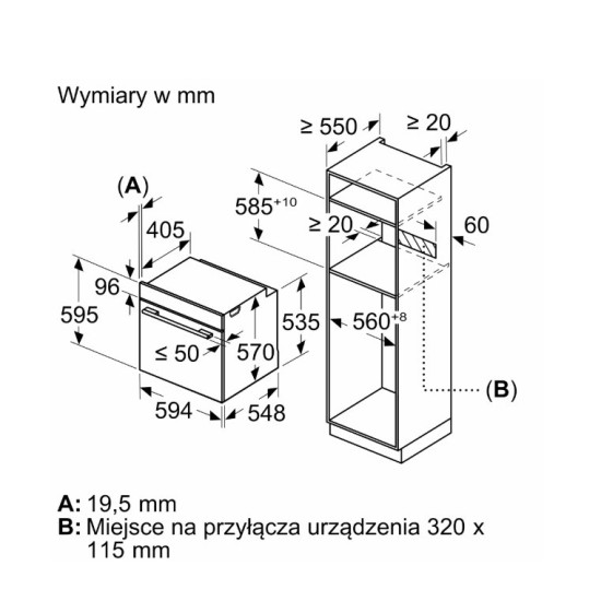 Piekarnik HBA534BW3 biały Serie 4