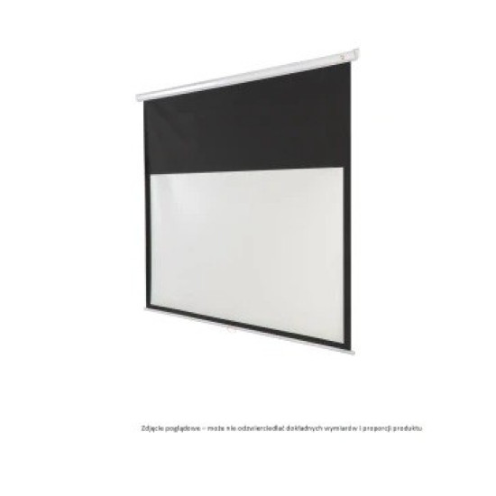 Ekran ścienny ręczny Cinema 200, 16:9, 200x200cm, powierzchnia biała, matowa