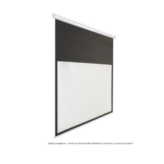 Ekran ścienny ręczny Cinema 200, 16:9, 200x200cm, powierzchnia biała, matowa