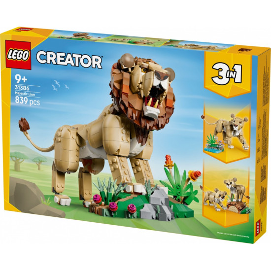 Klocki Creator 31386 Dzikie zwierzęta: Dumny lew