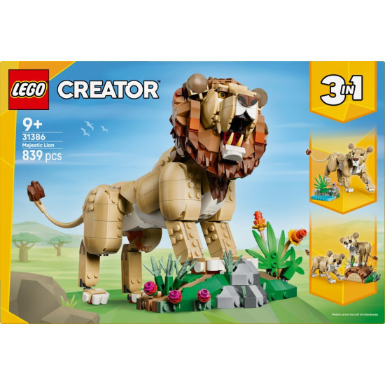 Klocki Creator 31386 Dzikie zwierzęta: Dumny lew