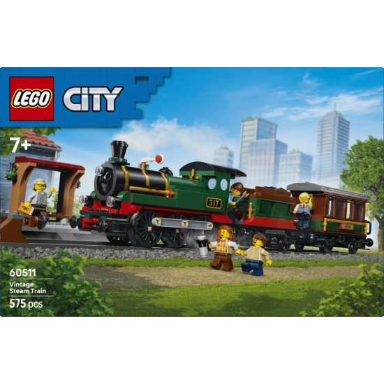 Klocki City 60511 Retro pociąg z lokomotywą parową