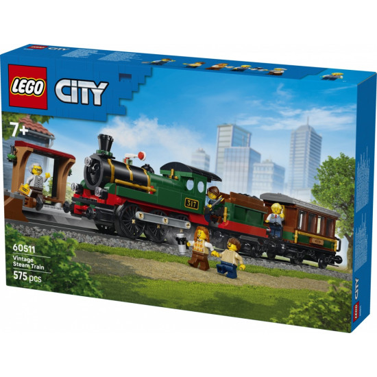 Klocki City 60511 Retro pociąg z lokomotywą parową