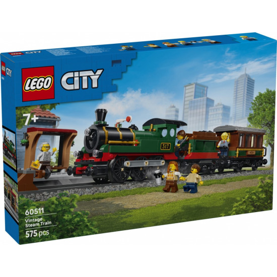 Klocki City 60511 Retro pociąg z lokomotywą parową