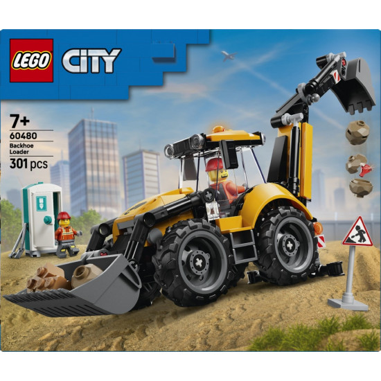 Klocki City 60480 Żółta koparko-ładowarka 