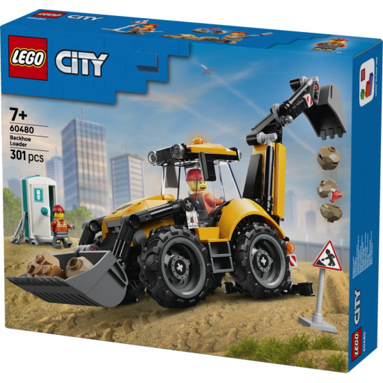 Klocki City 60480 Żółta koparko-ładowarka 