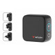Ładowarka Mini GaN 65W TFT 2xUSB-C 1xUSB-A EU/UK/USA 30238