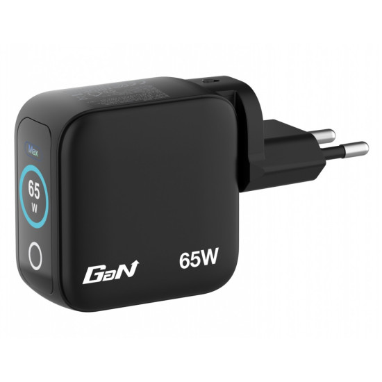 Ładowarka Mini GaN 65W TFT 2xUSB-C 1xUSB-A EU/UK/USA 30238