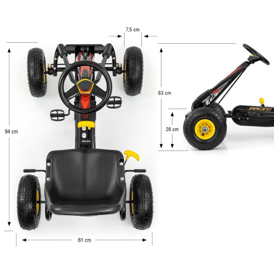 Gokart na pedały Thor Czarny