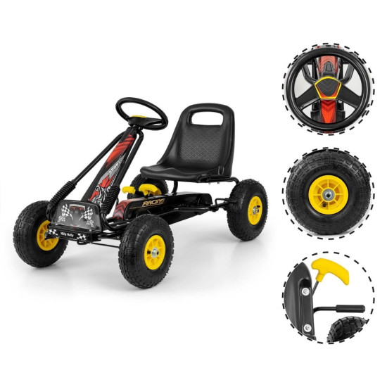 Gokart na pedały Thor Czarny