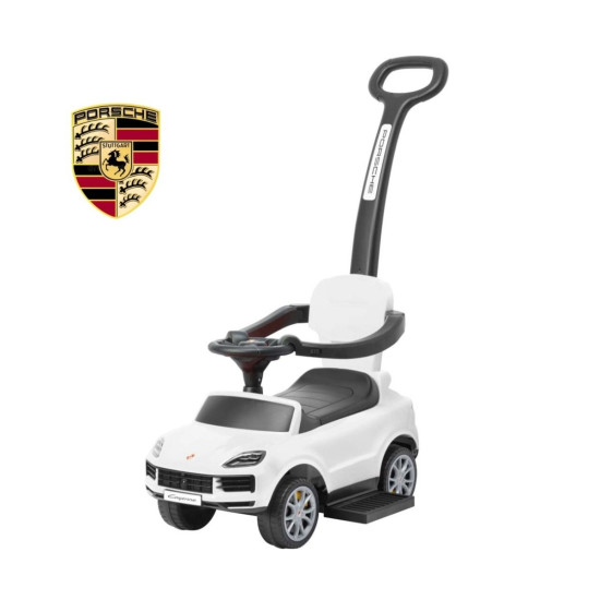 Jeździk z rączka Porsche Cayenne White biały