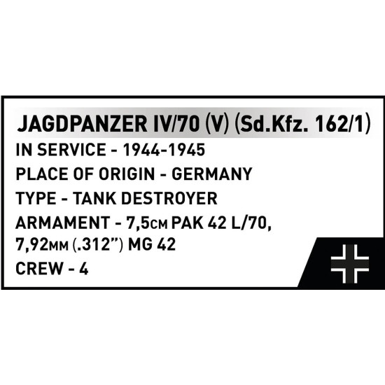 Klocki Jagdpanzer IV/70 (V) (Sd.Kfz.162/1) 1024 elementy