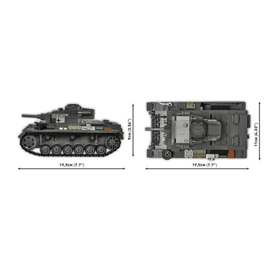 Klocki Panzer III Ausf.H 963 elementy