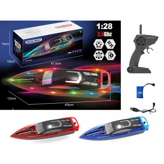 Łódka R/C Speed boat 2,4G światło