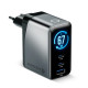 Ładowarka sieciowa GaN QC4+ 67W SC-670Q 2x USB-C 1x USB