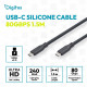 Kabel połączeniowy silikonowy USB-C-USB-C | USB 4 ver.2.0 80Gbps | 8K@60Hz | PD 3.1 240W| 1,5m | czarny