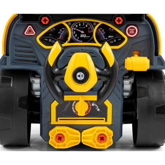 Zestaw mechanik warsztat silnik rozkręcalny N-Gine żółty