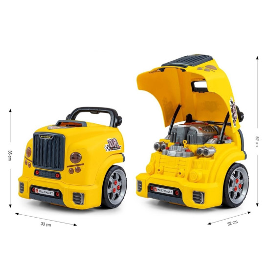 Zestaw mechanik warsztat silnik rozkręcalny N-Gine żółty