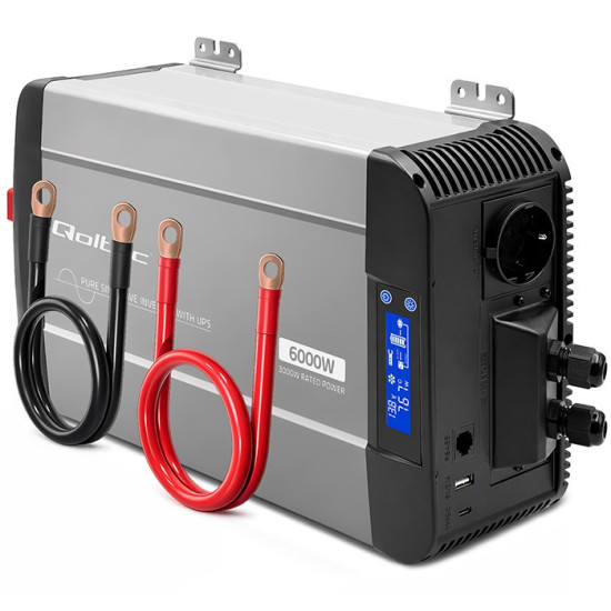 Przetwornica napięcia Pure Sine Wave | 12V na 230V | 3000/6000W |UPS BYPASS 