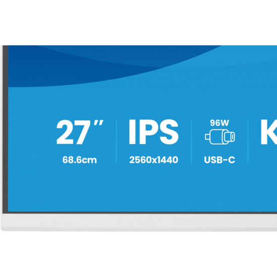 Monitor 27 cali XB2797QSNP-W1 IPS,QHD,USB-c Dock 96W,HDMI, 350cd,1ms, DP, DisplayPort x1 (Daisy Chain MST max. 2560 x1440), USB HUB x4, RJ45