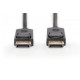 Kabel połączeniowy DisplayPort z zatrzaskami 1080p 60Hz FHD Typ DP/DP M/M czarny 2m