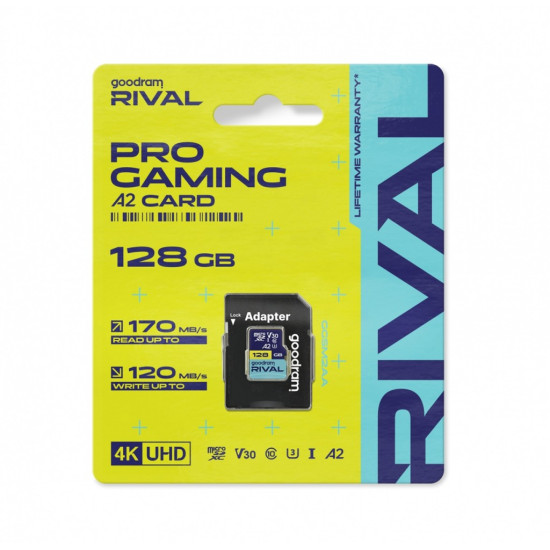 Karta pamięci microSD 128GB Rival UHS-I V30 U3 C10 A2 170/120MBs