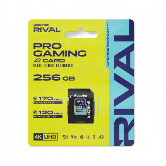 Karta pamięci microSD 256GB Rival UHS-I V30 U3 C10 A2 170/120MBs