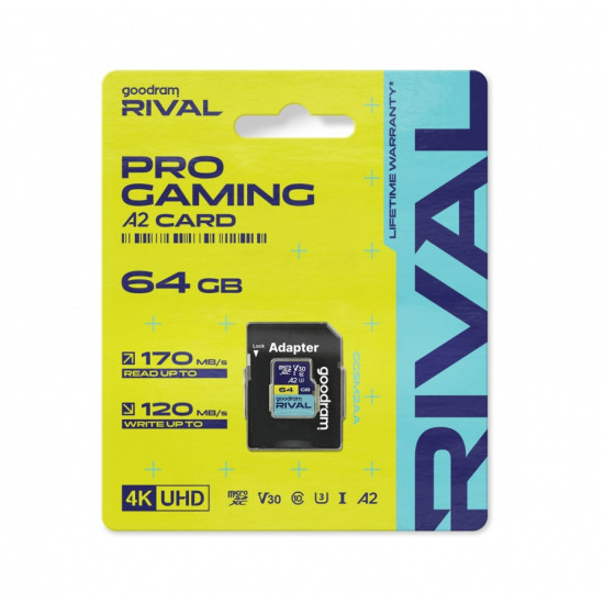 Karta pamięci microSD 64GB Rival UHS-I V30 U3 C10 A2 170/120MBs