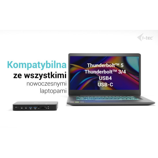 Stacja dokująca Thunderbolt 5 Triple Display Docking Station M.2 slot 6xUSB 2.5 GLAN PD 140W