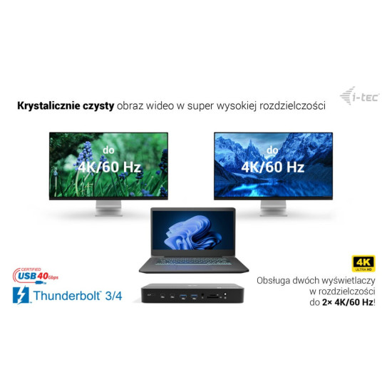 Stacja dokująca Thunderbolt 5 Triple Display Docking Station M.2 slot 6xUSB 2.5 GLAN PD 140W