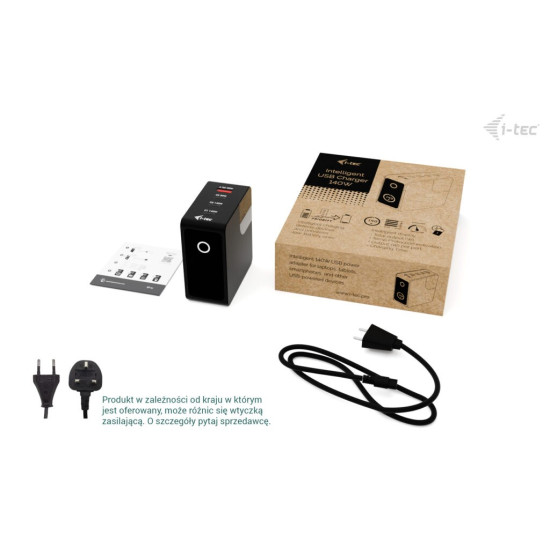 Ładowarka 140W Intelligent Multiport USB Charger 3xUSB-C 1xUSB-A LCD 150 cm