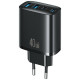 Ładowarka sieciowa 40W 2xUSB-A 2xUSB-C czarna 